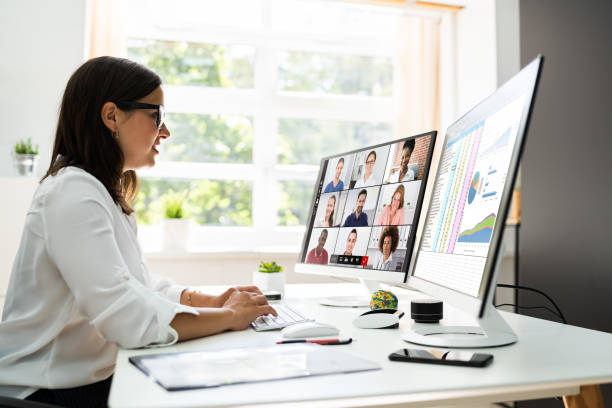 istock Watching Video Conference Business Webinar 1269531594