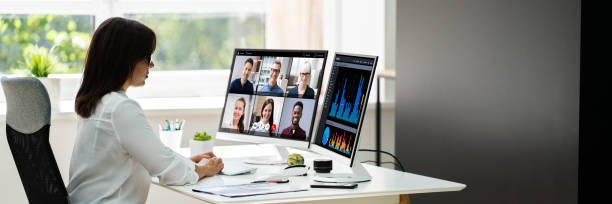 istock Watching Video Conference Business Webinar 1269531604