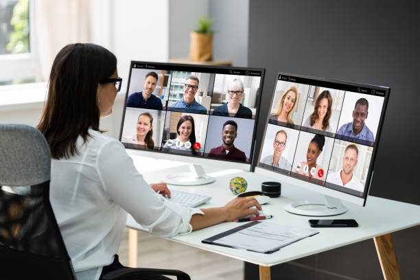 istock Video Conferencing Webinar Meeting. Watching Online 1269531623