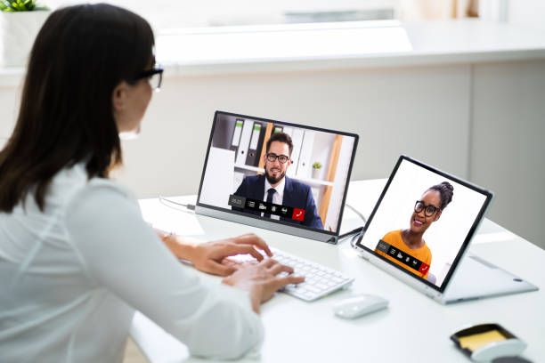 istock Video Conferencing Webinar Meeting. Watching Online 1269531645