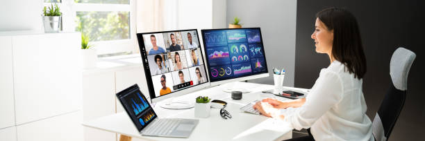 istock Watching Video Conference Business Webinar 1269531691