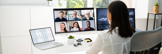 istock Watching Video Conference Business Webinar 1269531699