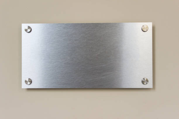 istock Metallic entrance office signboard for template mockup 1269532847