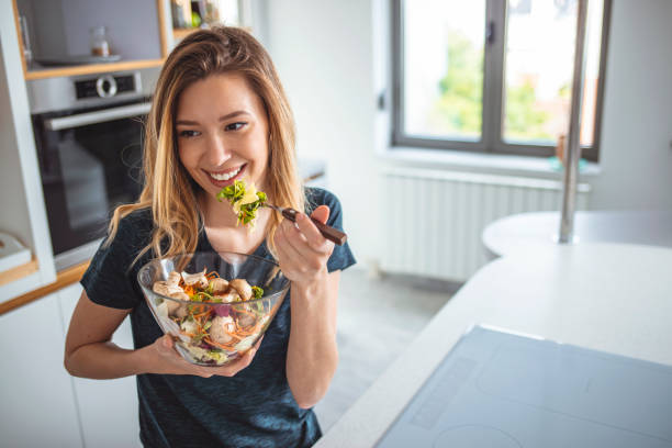 istock She's really savoring that salad... 1269534223