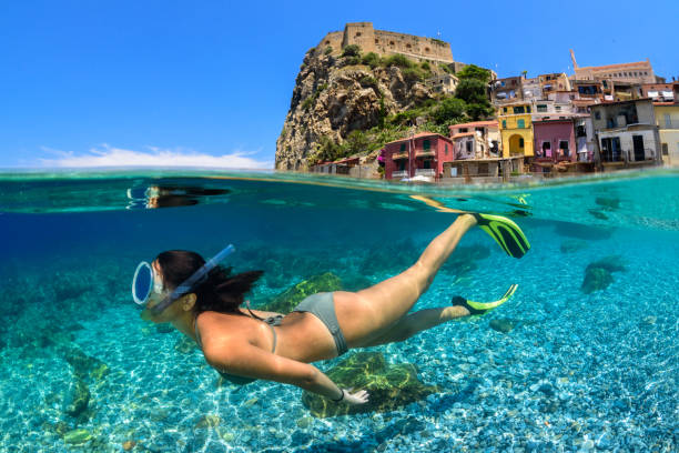 istock A young woman is diving in Mediterranean sea 1269536310