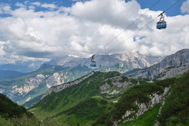 istock Cable cars in the mountains 1269538122