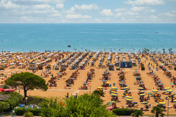 bibione - landscape - beach - italy adriatic sea summer europe stock-fotos und bilder