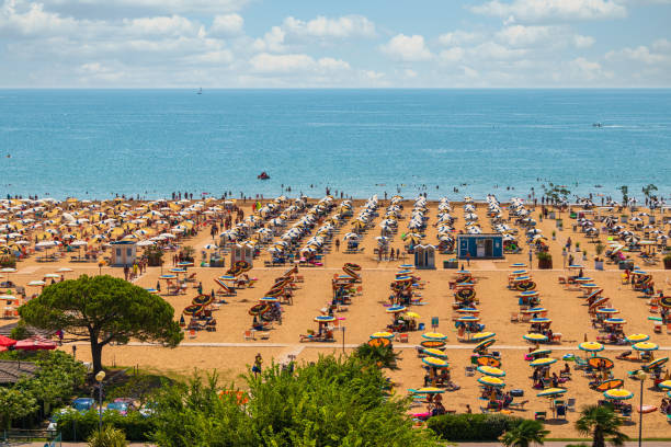 bibione - landscape - beach - italy adriatic sea summer europe photos et images de collection