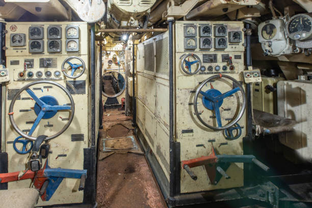 istock Interior of old abandoned Russian Soviet submarine 1269544501