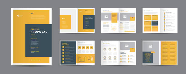 corporate business projekt-vorschlagsdesign | geschäftsbericht und unternehmensbroschüre | booklet und katalogdesign - lageplan stock-grafiken, -clipart, -cartoons und -symbole