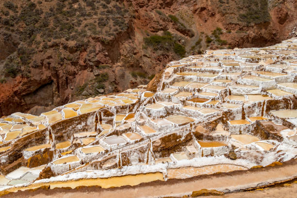 istock Salt ponds in Maras, Peru 1269554149