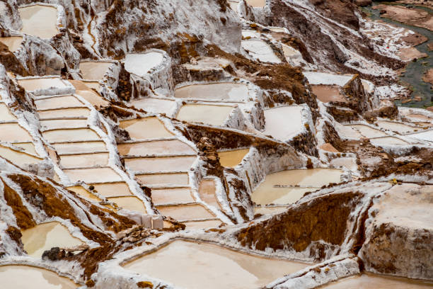 istock Salt ponds in Maras, Peru 1269554236