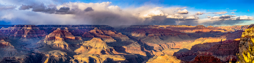 view to Grand Canyon in late afternoon light