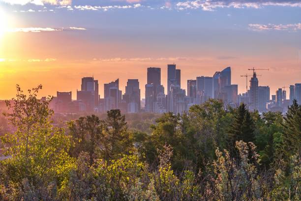 istock Vivid Summer Sunrise Sky Over Calgary 1269562530