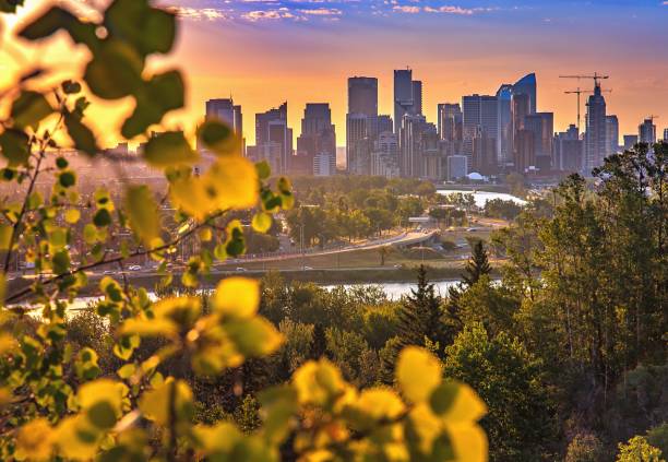 istock Vivid Summer Sunrise Sky Over Calgary 1269562598