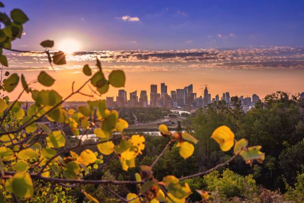 istock Vivid Summer Sunrise Sky Over Calgary 1269562601