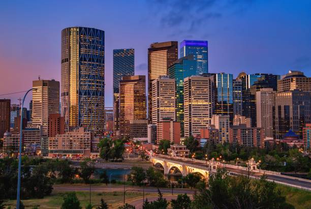 istock Downtown Calgary Skyline Glowing At Dawn 1269562841