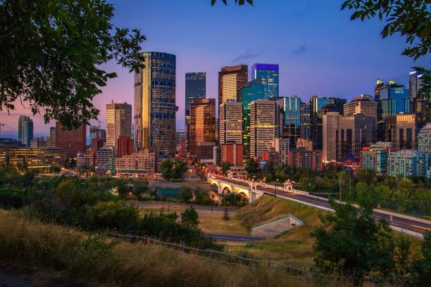 istock Downtown Calgary Skyline Glowing At Dawn 1269562847
