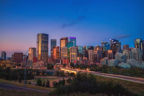 istock Downtown Calgary Skyline Glowing At Dawn 1269562908