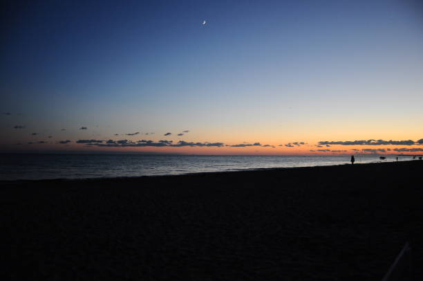 istock Beautiful evening sunset above the sea. Panoramic view. 1269565769