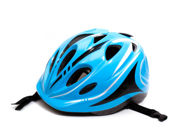 istock blue with black children's safety helmet. close-up. 1269567039