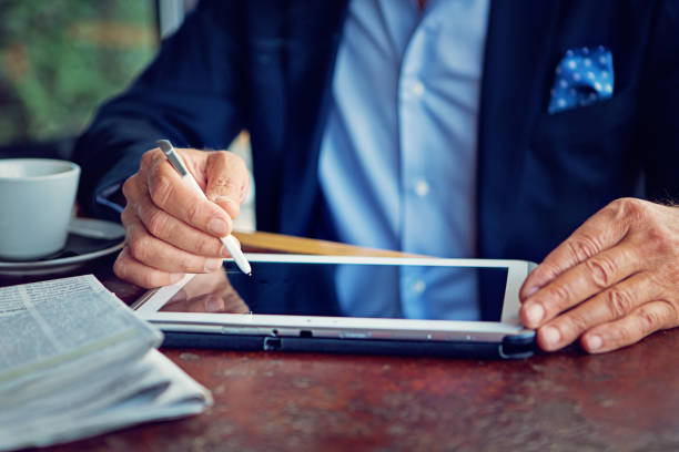 istock Businessman is working with digital tablet 1269567053