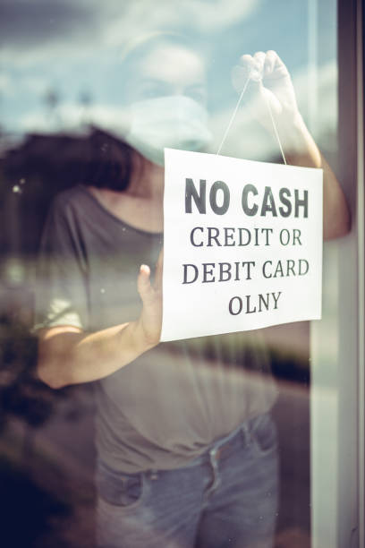 istock No cash Credit or debit card only 1269576284