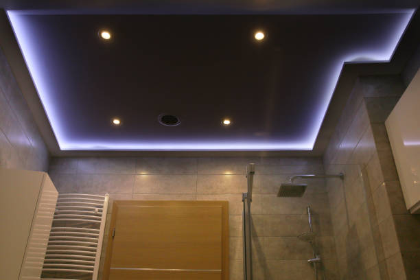 istock New bathroom in a new style in grey 1269577121