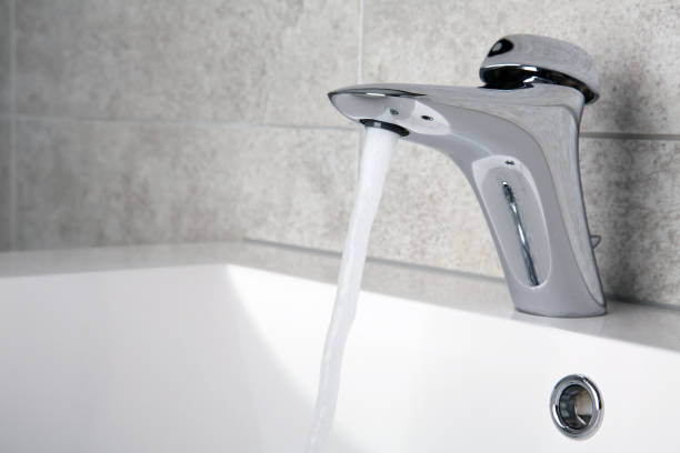 istock New bathroom in a new style in grey 1269577138