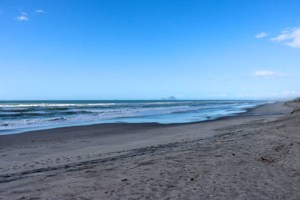 Ocean view from Bethells Beach in Auckland, New Zealand.