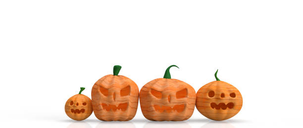 istock jack o lantern on white background for halloween content 3d rendering. 1269589390