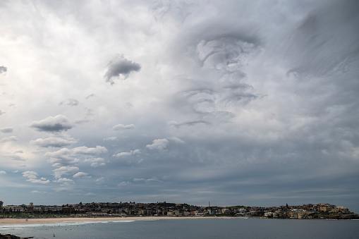 Beautiful clouds over the ocean, Sydney Australia