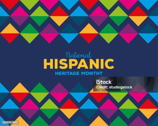 Colored Pattern Background Of National Hispanic Heritage Month Vector Design Stock Illustration - Download Image Now