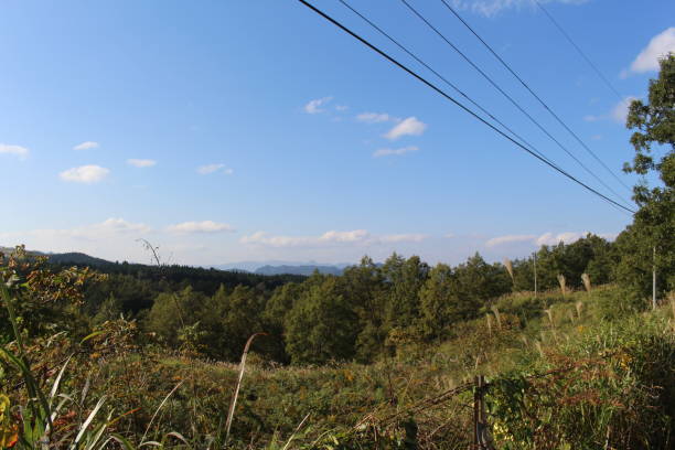 istock Kumamoto's blue sky and mountains 1269599033