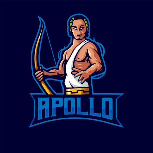 apollo apollo mascot logo design vector with modern illustration concept style for badge, emblem and t shirt printing. god apollo illustration for sport and e-sport team. zeus logo stock illustrations