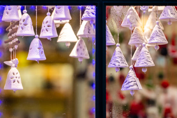 istock The window through which the visible Christmas decorations. Christmas time concept. 1269617292