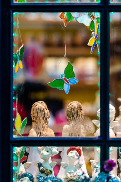 istock The window through which the visible Christmas decorations. Christmas time concept. 1269617328