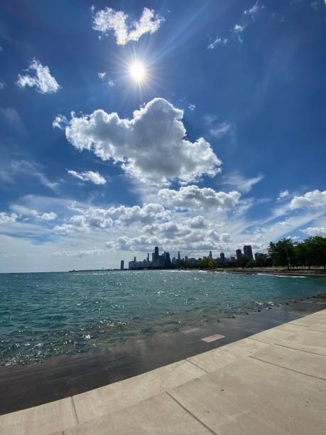 istock Partly cloudy summer day in Chicago 1269622468