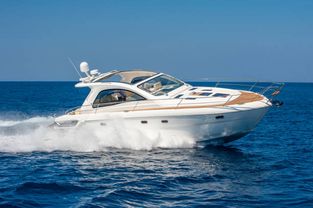 istock Luxury motor yacht 1269628075