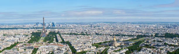istock Paris aerial high resolution cityscape from Eiffel Tower to Grand Palais 1269628129