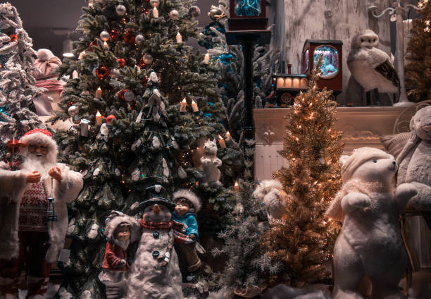 istock Christmas shop window with different toys 1269636749