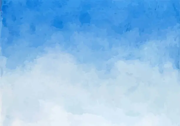 Vector illustration of Sky simple watercolor background