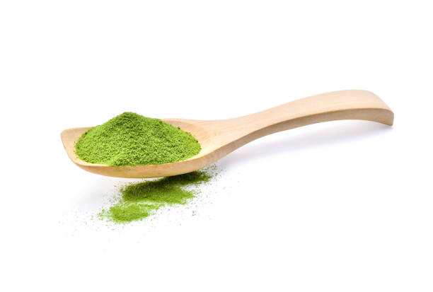 istock green tea powder isolated on white background 1269645037