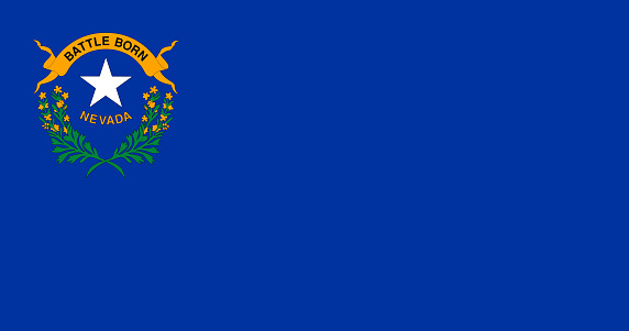 National flag of Nevada. Vector illustration, Vector of Nevada flag. EPS, Vector, illustration.