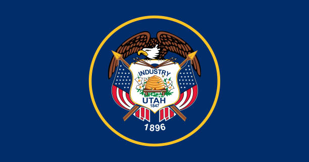 istock National flag of Utah, Vector illustration, Vector of Utah Flag. 1269645378