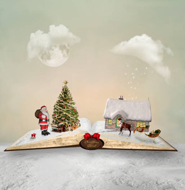 magiczna świąteczna książka z opowieścią - winter chalet snow residential structure zdjęcia i obrazy z banku zdjęć