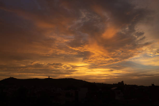 istock Beautiful clouds above the hill during the sunset 1269653965