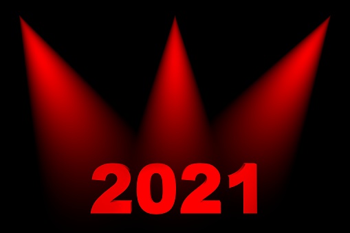 New Year 2021 Spot Light stock photo
