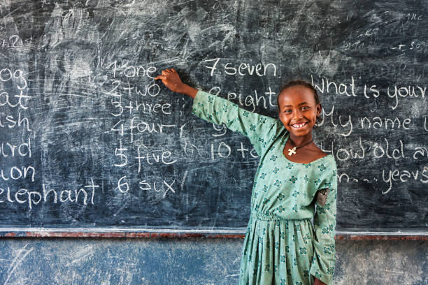 istock African little girl is learning English language 1269659900