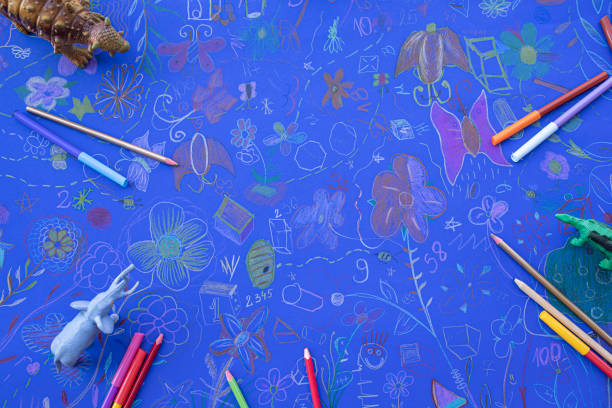 istock Children's drawing of geometric shapes 1269661010